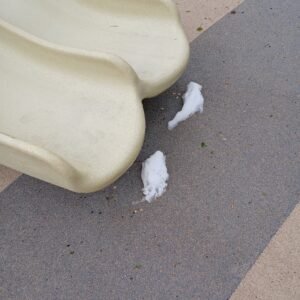 Remnants of snow during the spiral journey.